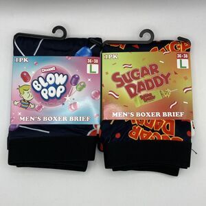 Blow Pop Sugar Daddy Candy Men's Boxer Briefs Size L 36-38 Closed Fly Set Gift